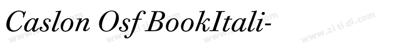 Caslon Osf BookItali字体转换